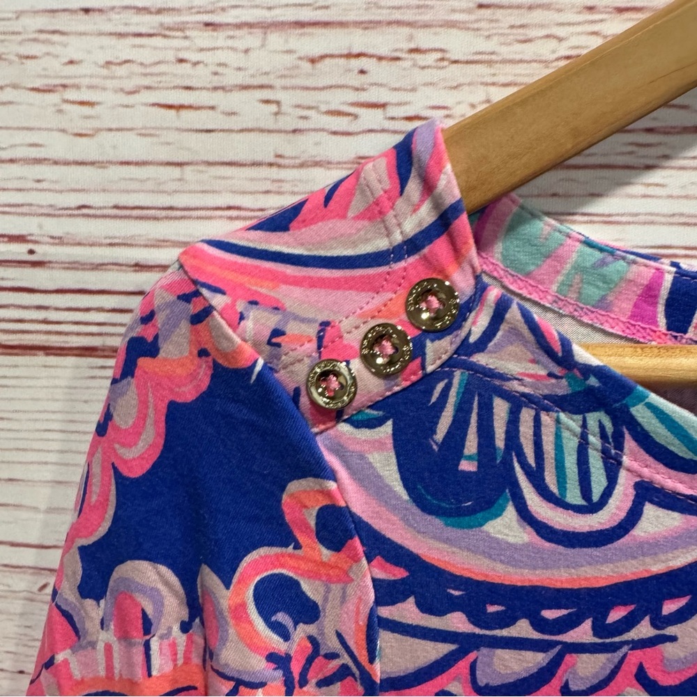 Lilly Pulitzer UPF 50+ Sophie Dress in Blue Currant Drop Me A Lime Sz M - Picture 10 of 15